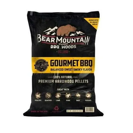 Bear Mountain BBQ Gourmet BBQ Pellets, 40 lb, Brown