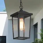 Outdoor Pendant Light Fixture, Farmhouse Exterior Anti-Rust Hanging Lights wi...