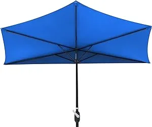 Patio Half Umbrella - 9' - By Trademark Innovations (Azure)