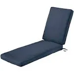 Classic Accessories Montlake FadeSafe Patio Chaise Lounge Cushion - Heather Indigo Blue