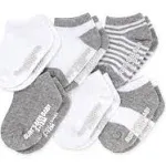 Burt's Bees Baby - Solid & Stripes Organic Cotton Ankle Socks 6 Pack Size 0-3 Months