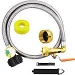 Lapert Upgraded Propane Refill Adapter Hose 36" Propane Extension Refill Hose with Gauge and On/Off Control Valve for 1lb Propane Gas Tank 350psi High