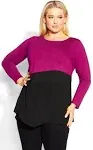 Avenue | Women's Plus Size Carla Top - Berry - 26W/28W