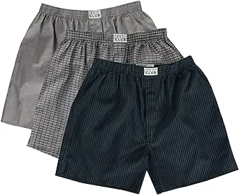 Pro Club Men's 2-Pack Classic Woven Boxers, Mix Colors