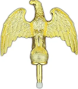 Service First Gold Eagle Finial Flagpole Topper