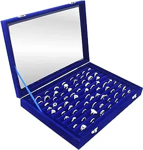 RING ORGANIZER Display Case Holder Jewelry Tray Organizer Studs 11 Rows HIVORY