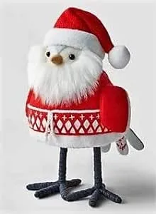 Fabric Santa Bird Decorative Figurine - Wondershop