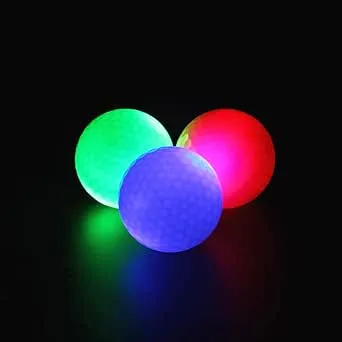 LED Light up Golf Balls, Glow in The Dark Night Glow Golf Balls