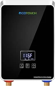 Tankless Water Heater Electric 240V, On Demand Instant Hot Water Heater Digital Display 5.5kW,Overheating Protection, Black