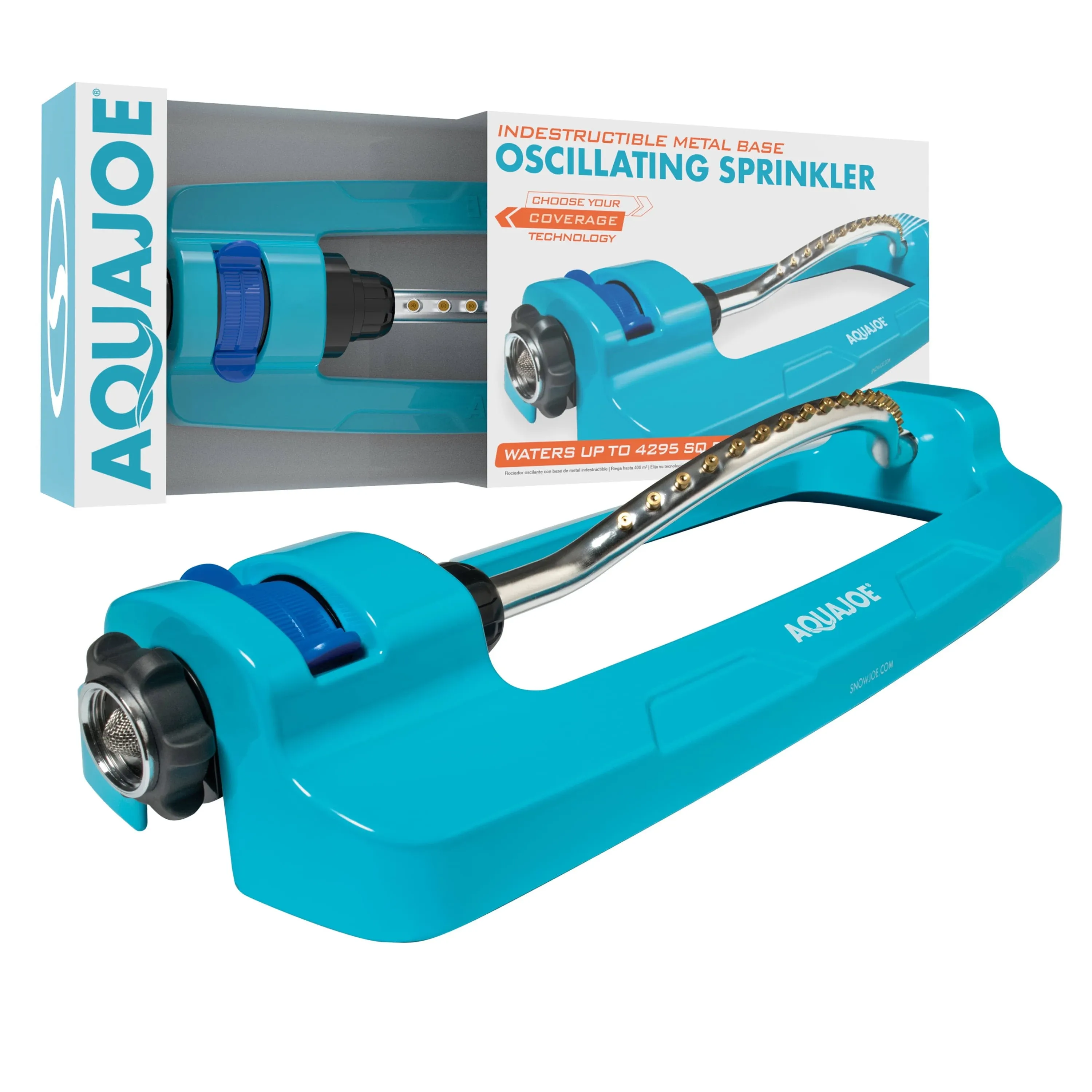 AQUA JOE 4295-sq ft Oscillating Sled Lawn Sprinkler | AJ-OMS18-BRS