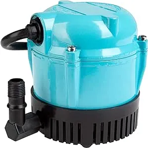 Little Giant 1-AA-18 115 Volt, 1/200 HP, 170 GPH Small Submersible Permanently Oiled Pump for Fountains, Water Displays and Air Conditioners, 18-Foot Cord, Blue, 500500