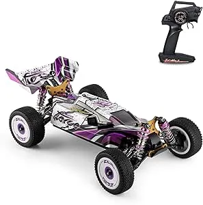 GoolRC WLtoys 124019 RC Car, 1/12 Scale 2.4GHz Remote Control Car, 4WD 60km/h High Speed Racing Car, Off-Road Buggy Drift Car RTR with Aluminum Alloy Chassis, Zinc Alloy Gear and 1 Battery