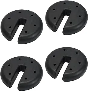 Quik Shade Set of 4 Heavy Duty Weight Plates for Securing Instant and Pop-Up Canopies and Tents,Black