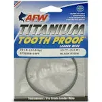 AFW Titanium Tooth Proof, Single Strand Leader Wire, 30 lb, 15 ft