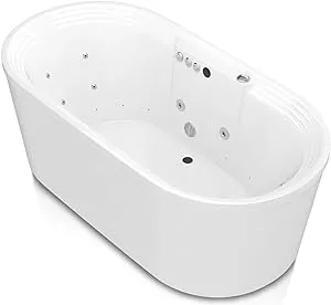 ANZZI Sofi 5.6 ft. Center Drain Whirlpool and Air Bath Tub