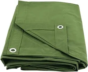 Mytee Products 12' x 24' Green Canvas Tarp 12oz Heavy Duty Water Resistant