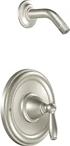 Moen Brantford Brushed Nickel Posi-Temp Pressure Balancing Shower Trim Kit Featuring Shower Lever Handle (Without Showerhead), Valve Required, T2152NHBN