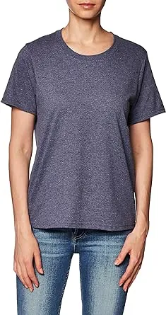 Hanes Originals Tri-Blend, Curved-Hem Tee, Classic Crewneck T-Shirt for Women, Plus