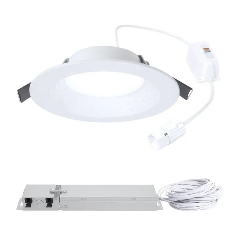 Halo QuickLink 6 6&#034; LED Recessed Light Baffle Trim in White 2700K-5000K (8-Pack)