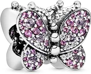 PANDORA Dazzling Pink Butterfly 925 Sterling Silver Charm - 797882NCCMX