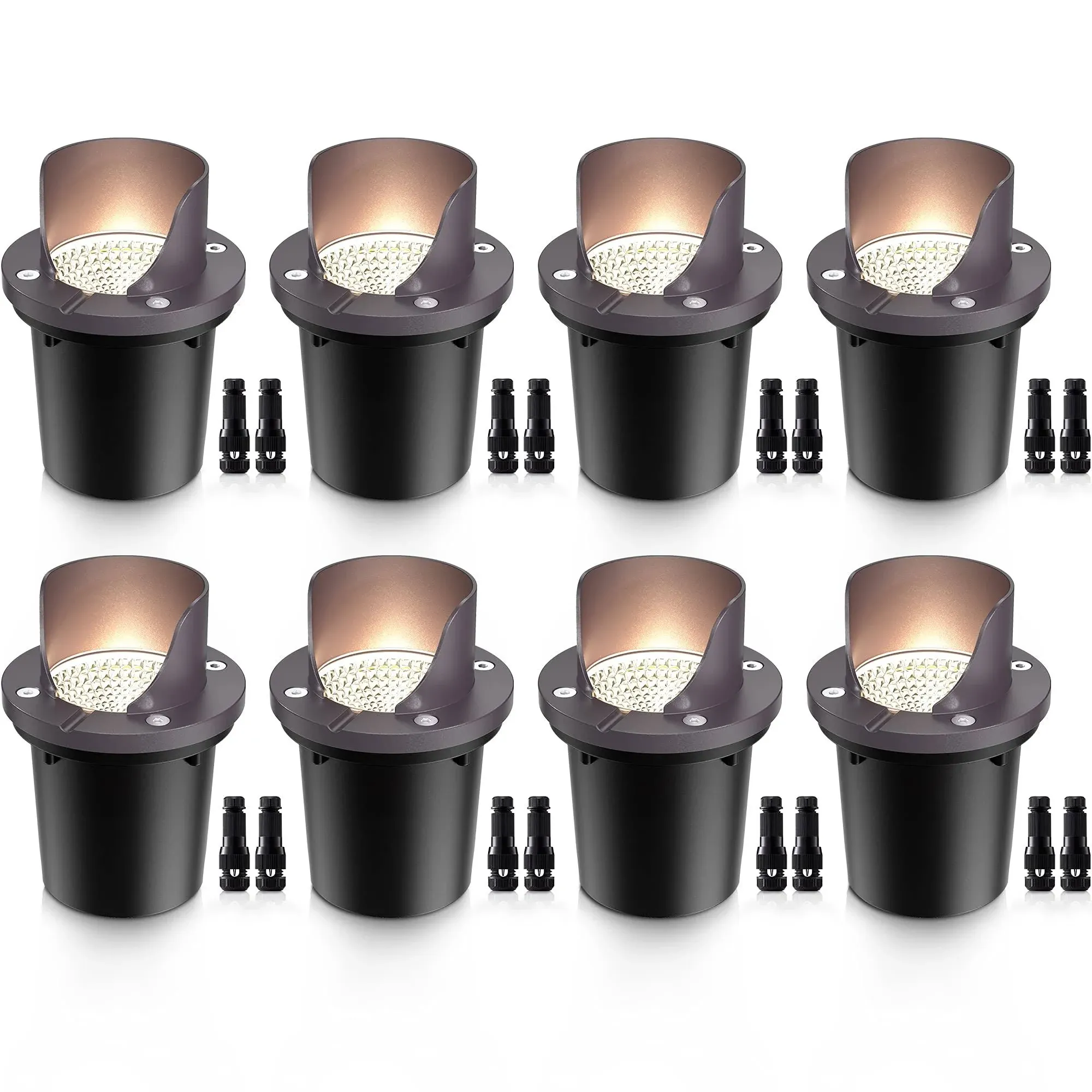 12W Low Voltage Landscape Lights Waterproof Outdoor In-Ground Lights Shielded LE