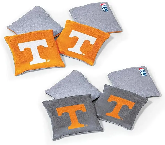 NCAA College Dual Sided Bean Bags by Wild Sports, 8 Count, Premium Toss Bags for Cornhole Set - Great for Tailgates, Outdoors, Backyard