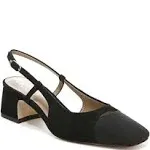 Sam Edelman Women's Tarra 75mm Suede Slingback Pumps - Black - Size 7