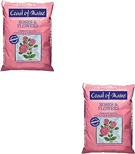 Coast of Maine Roses and Flowers, 20qt (Pack of 2) Organic and Natural Planting Soil for Roses, Annual and Perennial Flowers