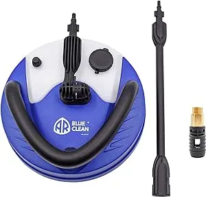 AR Blue Clean, PW41581, 12 Inch Patio Cleaner with Chemical Bottle, with 22mm Adapter, Blue Includes 22mm Adapter, and extension lance