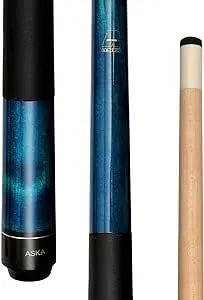 ASKA Short Kids Cue Stick, Canadian Hard Rock Maple, 13mm Hard Tip (LEC with Wrap, 36 Inches)