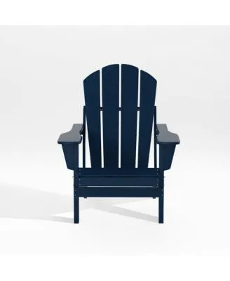 WestinTrends Outdoor Patio Folding Poly Adirondack Chair White