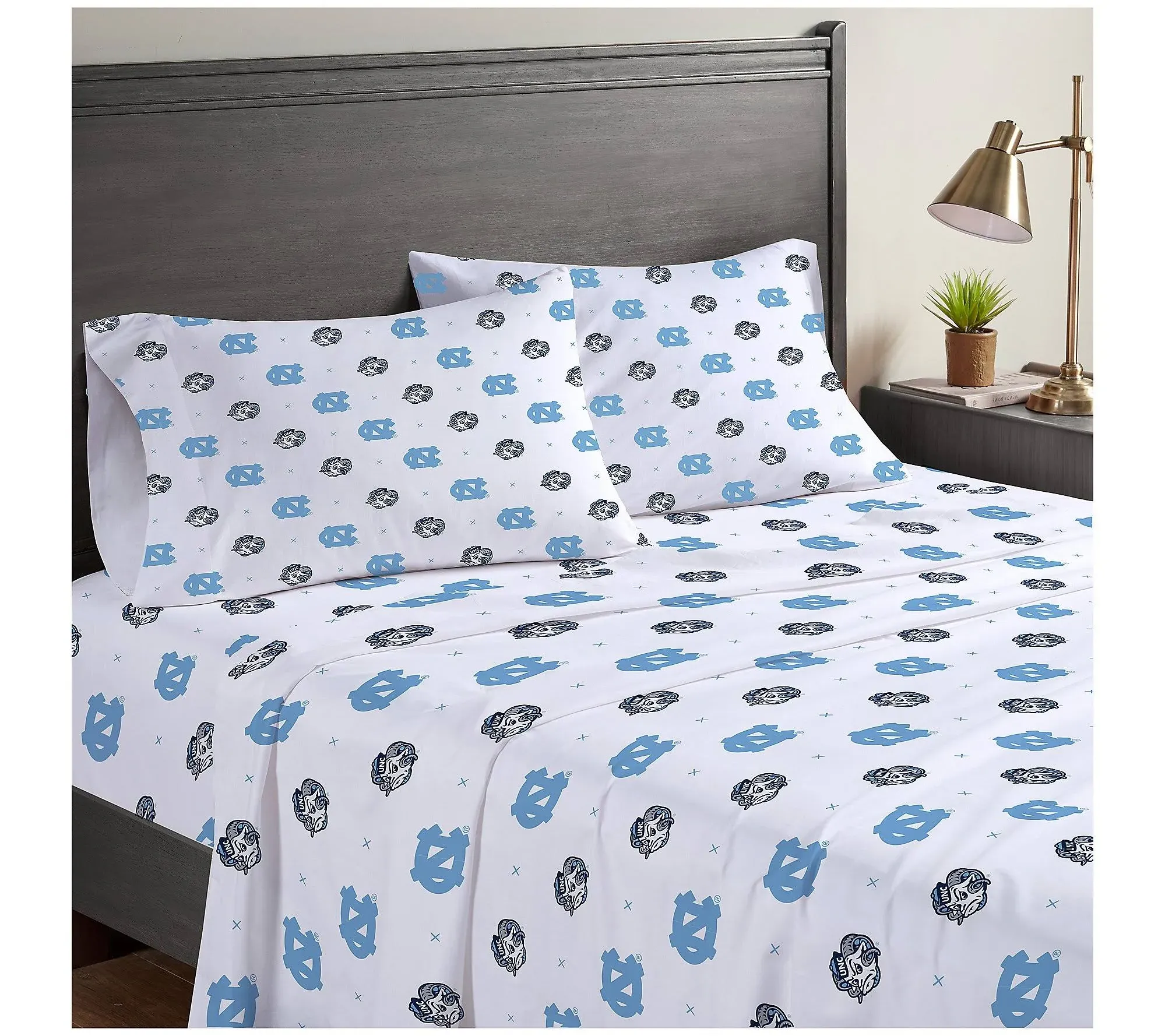 Pegasus Sports Officially Licensed NCAA Small x Queen Sheet Set