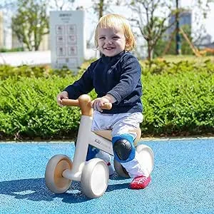 XJD Baby Balance Bikes Bicycle Baby Toys for 1 Year Old Boy Girl 10 Month -36 Months Toddler Bike Infant No Pedal 4 Wheels First Bike or Birthday Toys Children Walker (Brown-1)