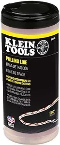 Klein Tools 56108 Poly Pull Line, String with Orange Tracer, 500-Foot