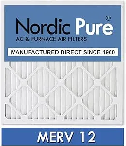 Nordic Pure 14x25x1 MERV 12 Pleated AC Furnace Air Filters 6 Pack