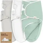 KeaBabies 3-Pack Soothe Zippy Swaddle Wrap Cloud