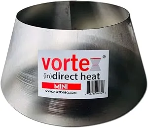 Mini BBQ Vortex™ (in) Direct Cooking Charcoal Grill Accessory Cone for BGE Kamado Jumbo Smokey Joe - Original - USA Made -Genuine Mini Size