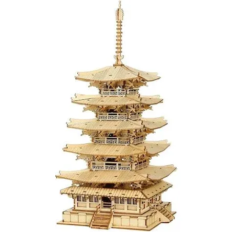 Rolife DIY Five-storied Pagoda 3D Wooden Puzzle TGN02