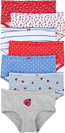 Carter's 7-Pack Ladybug Print Stretch Cotton Underwear 14 Multi