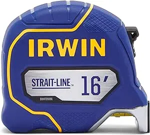 Irwin Tools IRWIN Strait-LINE Tape Measure, 25 ft, Includes Retraction Control, for All Your Measuring Needs (IWHT39393S)