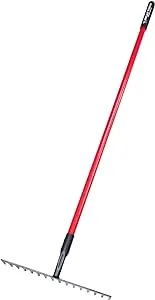 Bully Tools 92369 66-Inch 4-Tine Mulch Fork with Fiberglass Long Handle