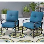 Metal outdoor dining chair terrace chair 2 sets