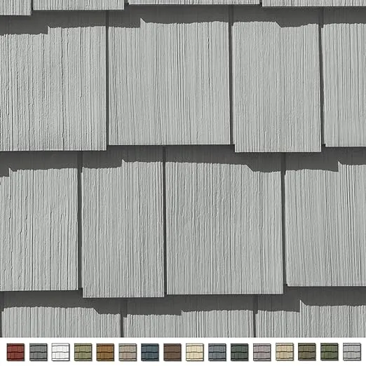 Cedar Impressions Double 7in. Staggered Perfection Shingle Siding (1/2 Square) Sterling Gray