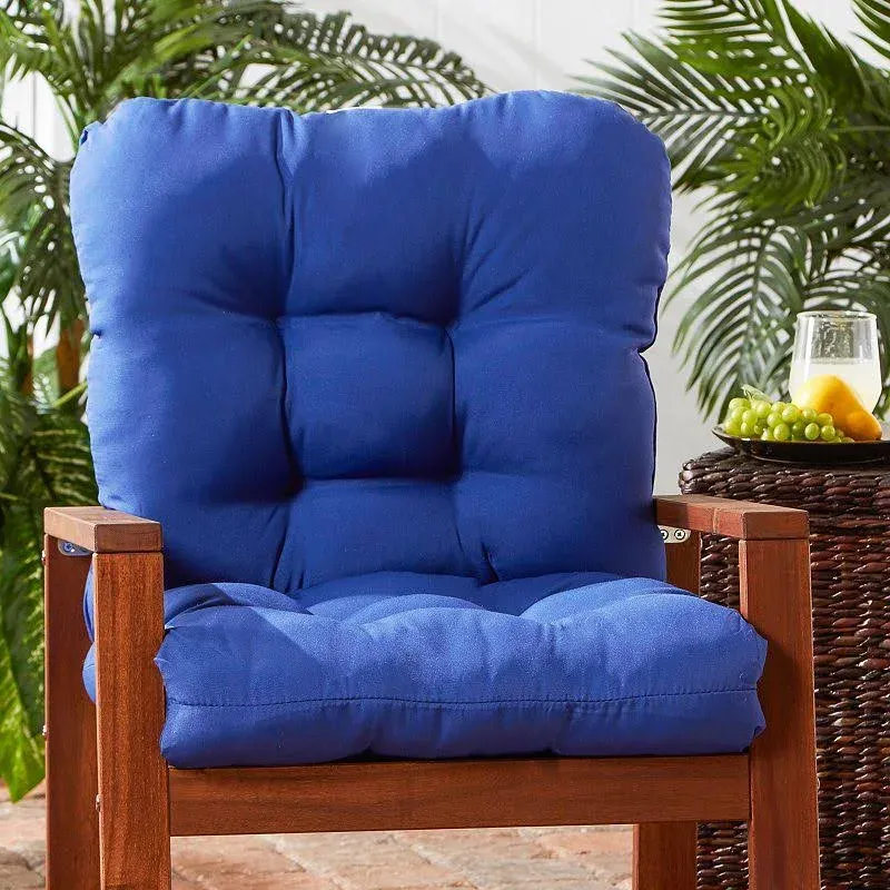 Greendale Home Fashions Outdoor Seat/Back Chair Cushion Marine Blue