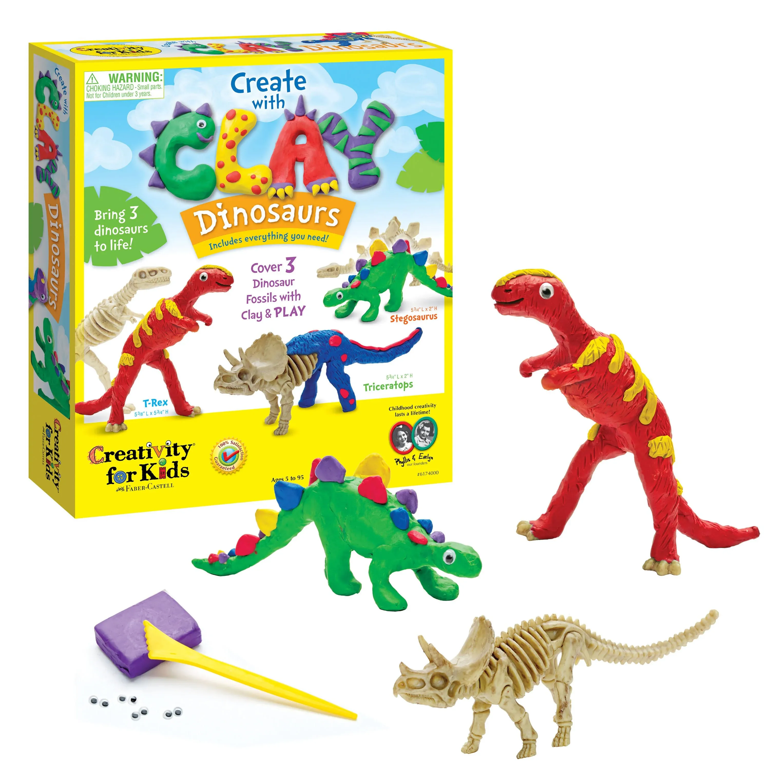 Creativity for Kids® Create with Clay Dinosaurs Kit