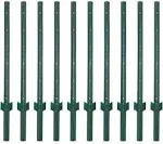 LADECH 3-4-5-6-7 Feet Sturdy Duty Metal Fence Post – Garden U Post for Fencing - 10 Pack (4 Feet)