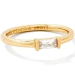 Kendra Scott Juliette Band Ring Gold White Crystal : 9