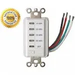 Electrical Bathroom Fan Auto Shut Off Switch Timer, 60-30-20-10 Minute Countdown