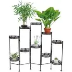 Sunnydaze 10-Tier Bronze Steel Indoor/Outdoor Folding Flower Plant Stand - 46"