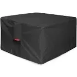 Porch Shield Fire Pit Cover - Waterproof 600D Heavy Duty Fade Resistant Square Patio Fire Pit Table Cover Black - 36 x 36 inch